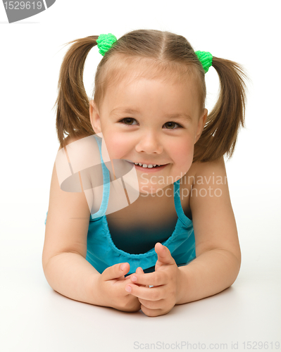 Image of Portrait of a happy little girl