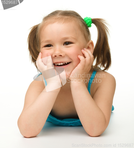 Image of Portrait of a happy little girl