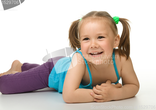 Image of Portrait of a happy little girl