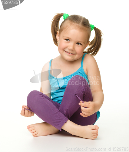 Image of Portrait of a cute little girl