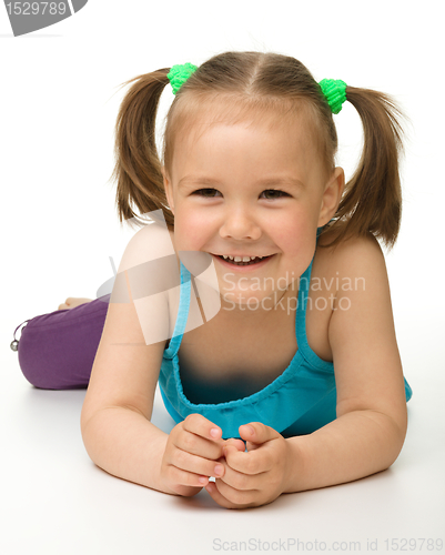 Image of Portrait of a happy little girl