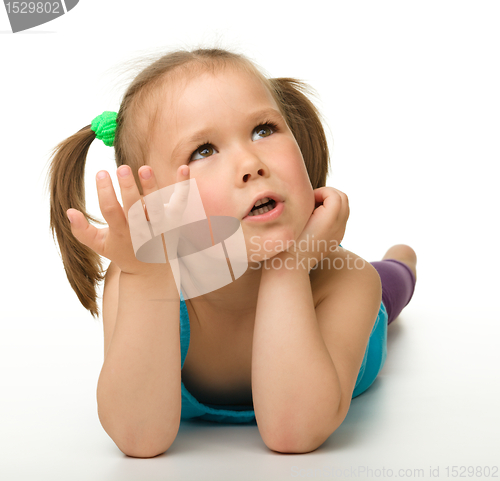 Image of Portrait of a happy little girl