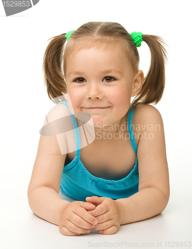 Image of Portrait of a happy little girl