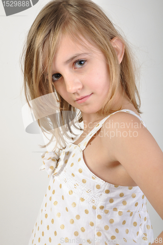 Image of attractive blond girl posing