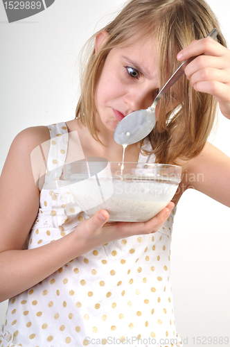 Image of milk porridge disgust