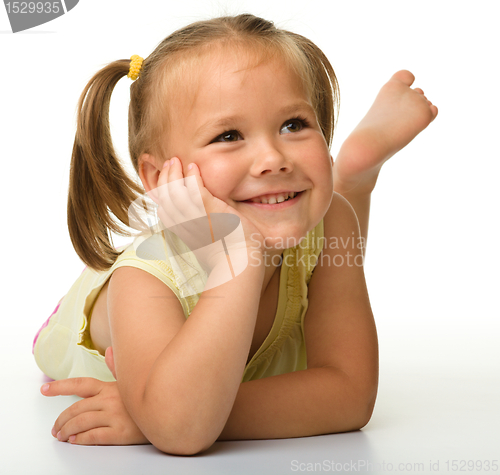 Image of Portrait of a happy little girl