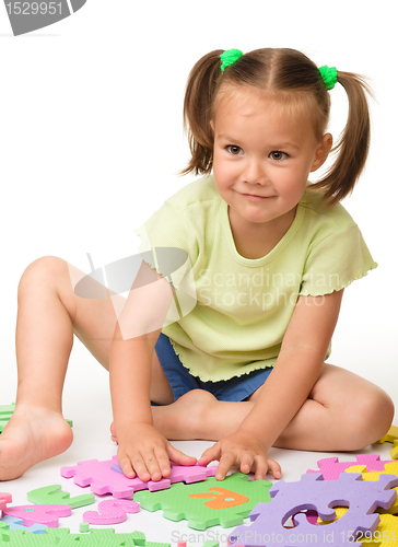 Image of Little girl with alphabet