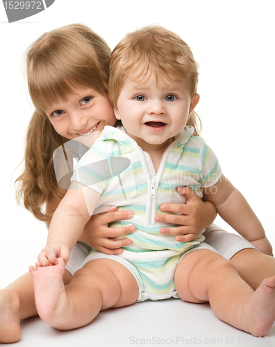 Image of Two children are having fun