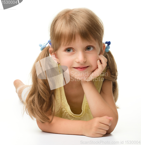 Image of Portrait of a happy little girl