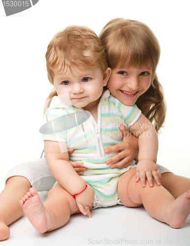 Image of Two children are having fun