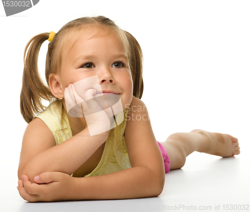 Image of Portrait of a cute little girl