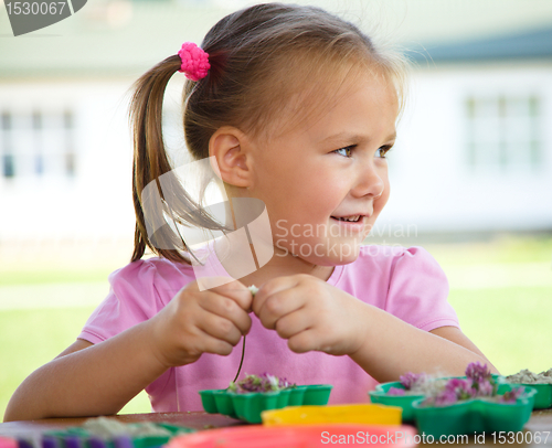 Image of Cute little girl on playground