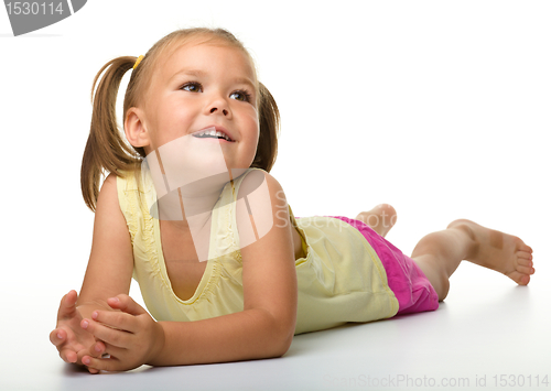 Image of Portrait of a happy little girl