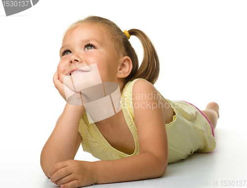 Image of Portrait of a happy little girl