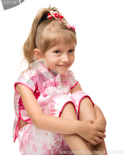 Image of Portrait of a cute little girl