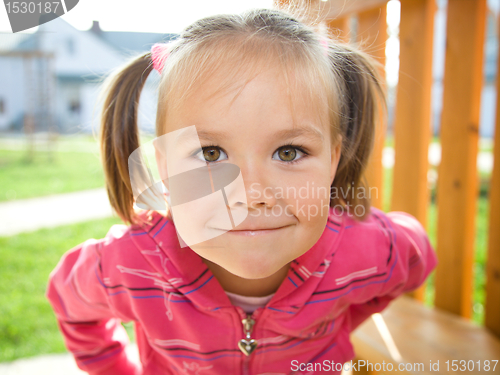 Image of Cute little girl on playground