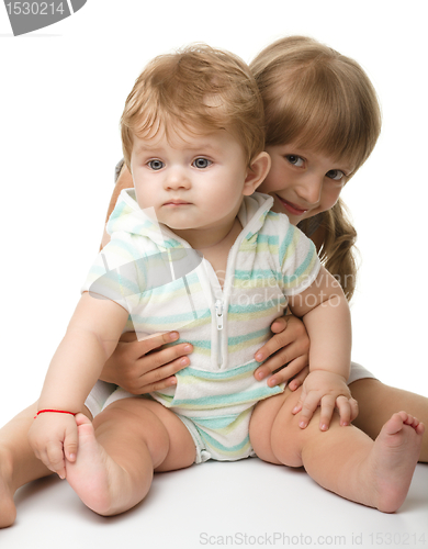 Image of Two children are having fun