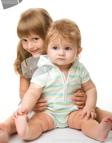 Image of Two children are having fun