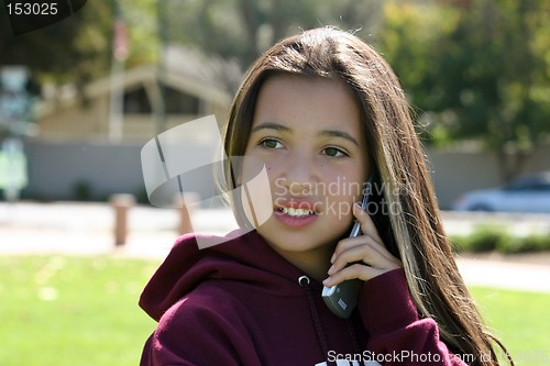 Image of Teenage girl on the phone