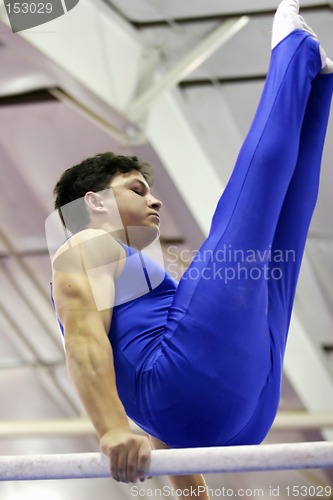 Image of Gymnast on parallel bars