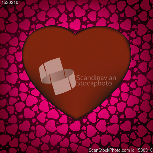 Image of Red Valentine's day background with hearts. EPS 8