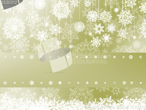 Image of Elegant christmas background with snowflake. EPS 8