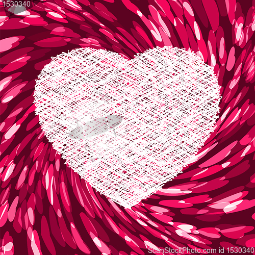 Image of Purple frame in the shape of heart. EPS 8