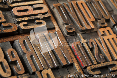 Image of antique letterpress type abstract