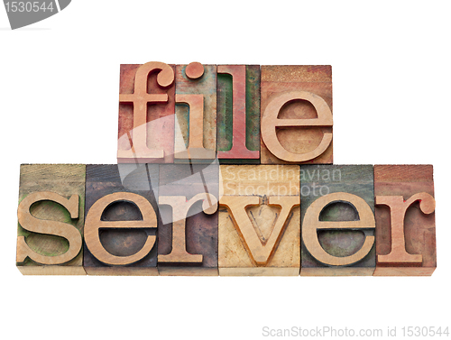 Image of file server - conputer network concept