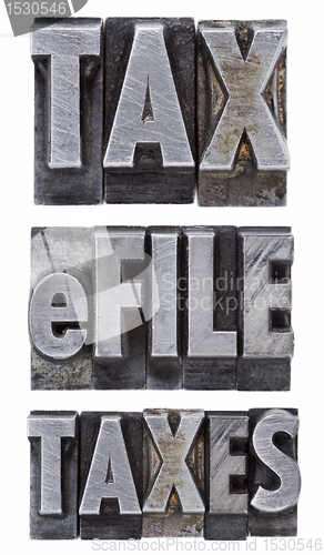 Image of e-file taxes - tax concept