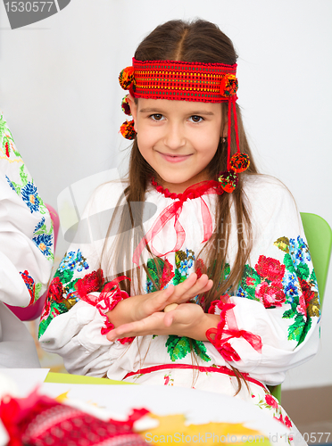 Image of Girl in Ukrainian national cloth