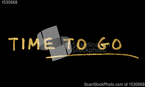 Image of Time to go conception text 