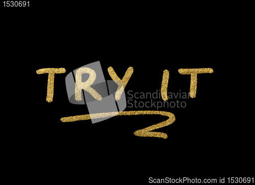 Image of Try it text conception 