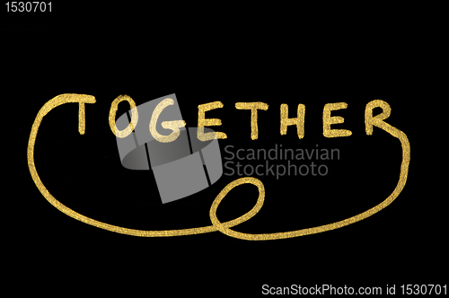 Image of Together text over black