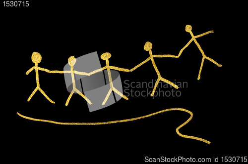 Image of People holding hands illustration 