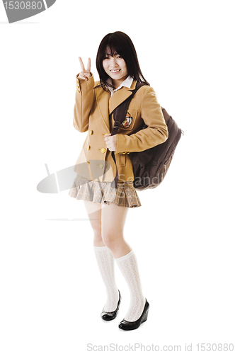 Image of Chinese school girl portrait.