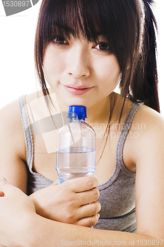 Image of Chinese girl after a workout.