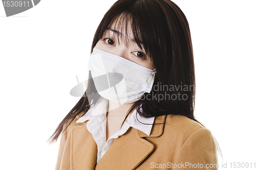 Image of Sick chinese school girl.