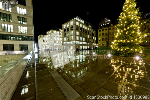 Image of Building reflections in on the floor