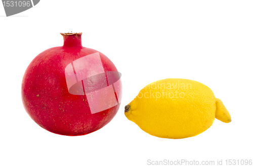Image of Grapefruit lemon healthy fruit isolated white 
