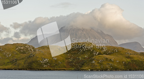 Image of mountain in cloud