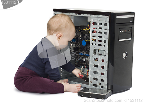 Image of young child changing hdd