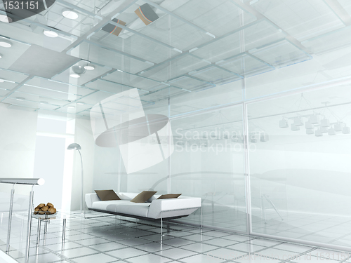 Image of new modern office 3d 