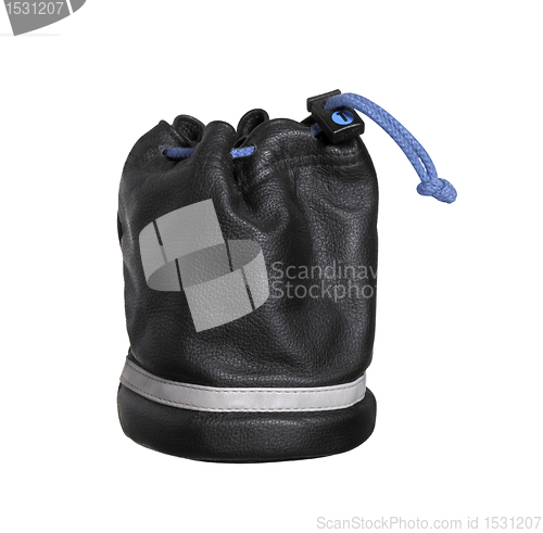 Image of black leather bag