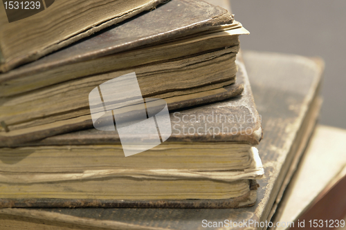 Image of stack of historic books