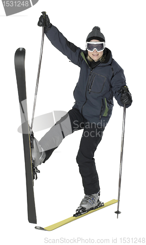 Image of weird skiing girl