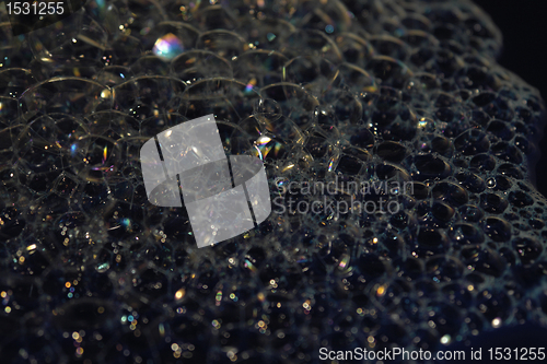 Image of iridescent foam closeup