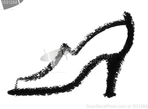 Image of sketched ladys shoe