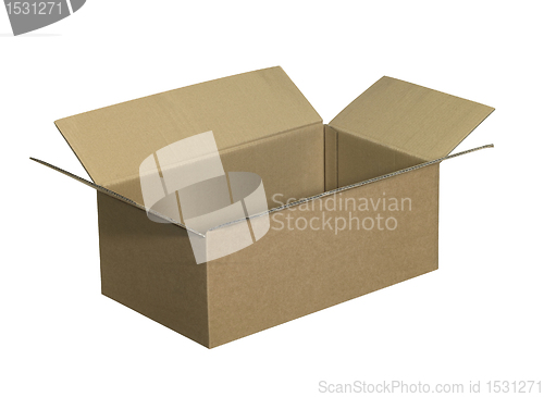 Image of opened brown carton