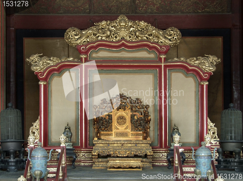 Image of throne in the Forbidden City